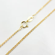 14K Solid Gold Wheat Chain Necklace